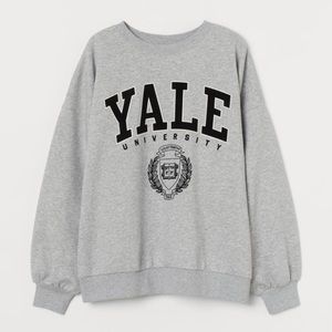 YALE Light Gray Oversized Sweatshirt